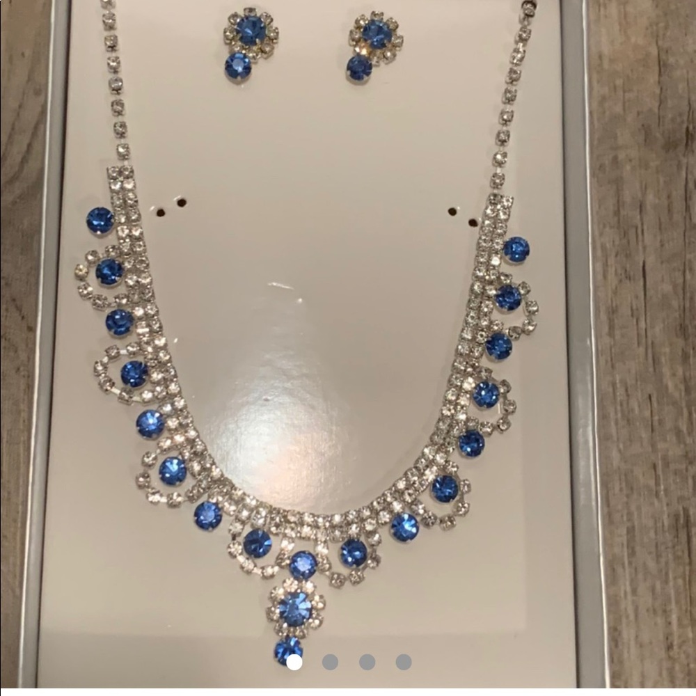 Night blue diamonds jewelry set